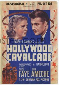 9d355 HOLLYWOOD CAVALCADE herald '39 Alice Faye, Don Ameche, Buster Keaton & other top stars!