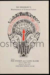 9d363 ILLUSTRATED MAN herald '69 Ray Bradbury, Rod Steiger, Claire Bloom, cool tattoo design!