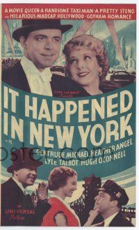 9d368 IT HAPPENED IN NEW YORK herald '35 Gertrude Michael, Hollywood movie stars storm Broadway!