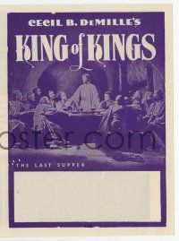 9d372 KING OF KINGS herald '27 Cecil B. DeMille Biblical epic, H.B. Warner as Jesus Christ!