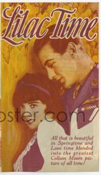 9d379 LILAC TIME herald '28 British flyer Gary Cooper loves French Colleen Moore in WWI!