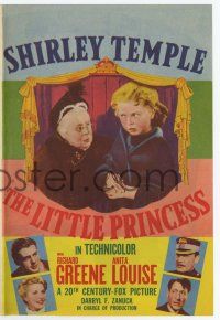 9d380 LITTLE PRINCESS herald '39 cute Shirley Temple with Beryl Mercer as Queen Victoria!