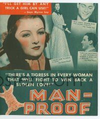 9d385 MAN-PROOF herald '38 sexy Myrna Loy is savagely primitive in silks and ermines!