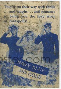 9d396 NAVY BLUE & GOLD herald '37 James Stewart & Robert Young are military cadets at Annapolis!