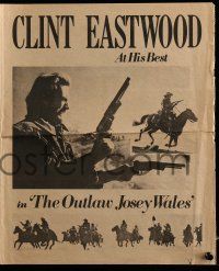9d406 OUTLAW JOSEY WALES herald '76 Clint Eastwood at his best, great different cowboy images!
