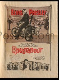9d423 ROUSTABOUT herald '64 roving, restless, reckless Elvis Presley, cool different images!