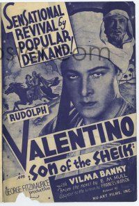9d432 SON OF THE SHEIK herald R40s Rudolph Valentino, sensational revival by popular demand!