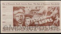 9d438 STORM OVER THE ANDES herald '35 art of pilot Jack Holt, out of romantic South America!