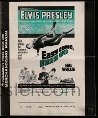9d510 EASY COME, EASY GO pressbook '67 scuba diver Elvis Presley looking for adventure & fun!