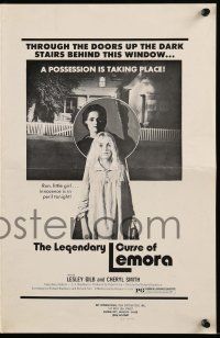 9d532 LEMORA A CHILD'S TALE OF THE SUPERNATURAL pressbook '73 The Legendary Curse of Lemora!