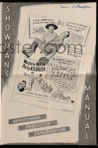9d540 MA & PA KETTLE pressbook '49 Marjorie Main & Percy Kilbride in the sequel to The Egg and I!
