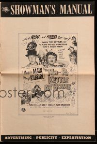 9d541 MA & PA KETTLE AT HOME pressbook '54 great wacky image of Marjorie Main & Percy Kilbride!