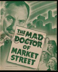 9d546 MAD DOCTOR OF MARKET STREET pressbook '42 is Lionel Atwill a genius or fiend!