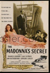 9d549 MADONNA'S SECRET pressbook '46 sexy Gail Patrick, Francis Lederer, Ann Rutherford
