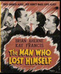 9d554 MAN WHO LOST HIMSELF pressbook '41 Kay Francis can tell Aherne's double isn't her husband!