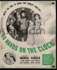 9d583 NO HANDS ON THE CLOCK pressbook '41 sexy Jean Parker had to marry detective Chester Morris!