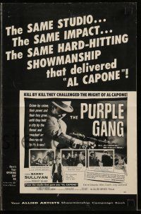 9d609 PURPLE GANG pressbook '59 Robert Blake, Barry Sullivan, they matched Al Capone crime for crime