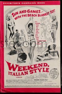 9d654 WEEKEND WIVES pressbook '66 sexy images from Italian beach party, Weekend Italian Style!