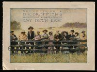 9d988 WAY DOWN EAST souvenir program book '20 D.W. Griffith's magnificent elaboration!