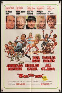 9f015 8 ON THE LAM 1sh '67 Bob Hope, Phyllis Diller, Jill St. John, wacky Jack Davis art of cast!