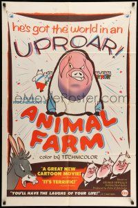 9f041 ANIMAL FARM 1sh '55 animated cartoon from classic George Orwell novel!