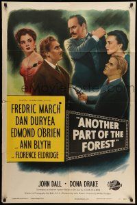 9f045 ANOTHER PART OF THE FOREST 1sh '48 Fredric March, Ann Blyth, from Lillian Hellman's play!
