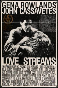 9f537 LOVE STREAMS Canadian 1sh '84 great image of star/director John Cassavetes & Gena Rowlands!