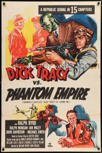 9f199 DICK TRACY VS. CRIME INC. 1sh R52 detective Ralph Byrd vs the Phantom Empire!