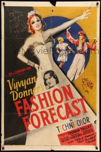 9f256 FASHION FORECAST 1sh '40 Vyvyan Donner, great artwork of women modeling the latest fashions!
