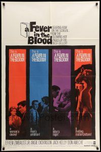 9f264 FEVER IN THE BLOOD 1sh '61 sexy Angie Dickinson was involved with judge Efrem Zimbalist Jr!