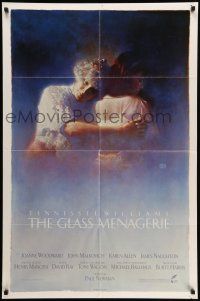 9f315 GLASS MENAGERIE int'l 1sh '87 Paul Newman movie based on Tennessee Williams' play, Sano art!