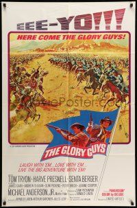 9f317 GLORY GUYS style B 1sh '65 Sam Peckinpah, epic Civil War battle art by Frank McCarthy!