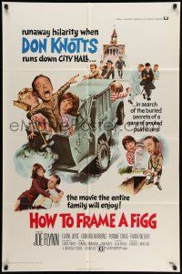 9f398 HOW TO FRAME A FIGG 1sh '71 Joe Flynn, wacky comedy images of Don Knotts!