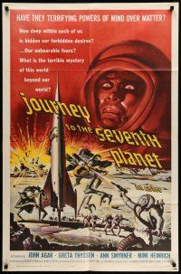 9f455 JOURNEY TO THE SEVENTH PLANET 1sh '61 they have terrifying powers of mind over matter!