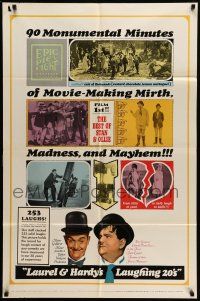 9f497 LAUREL & HARDY'S LAUGHING '20s 1sh '65 90 monumental minutes of movie-making mirth & madness!