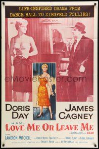 9f536 LOVE ME OR LEAVE ME 1sh R62 full-length sexy Doris Day as famed Ruth Etting, James Cagney!