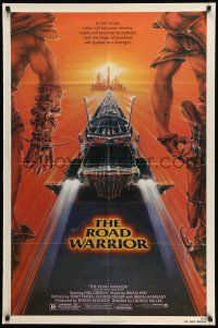 9f542 MAD MAX 2: THE ROAD WARRIOR 1sh '82 Mel Gibson returns in the title role, art by Commander!