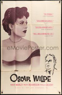 9f673 OSCAR WILDE 1sh '60 Gregory Ratoff, Robert Morley as Wilde