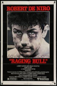9f736 RAGING BULL 1sh '80 Martin Scorsese, Kunio Hagio art of boxer Robert De Niro!