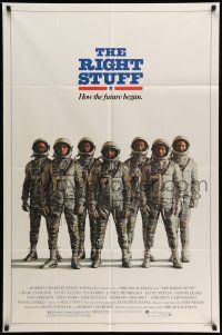 9f750 RIGHT STUFF advance 1sh '83 great line up of the first NASA astronauts all suited up!