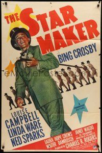 9f829 STAR MAKER style A 1sh '39 Bing Crosby all dressed up with bowler, vest & bowtie!