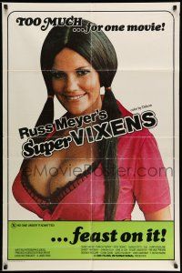 9f846 SUPER VIXENS 1sh '75 Russ Meyer, super sexy Shari Eubank is TOO MUCH for one movie!