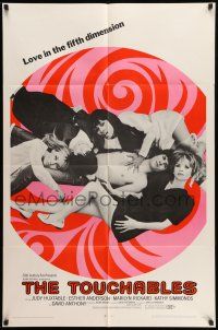 9f894 TOUCHABLES 1sh '68 Judy Huxtable, psychedelic love in the fifth dimension!