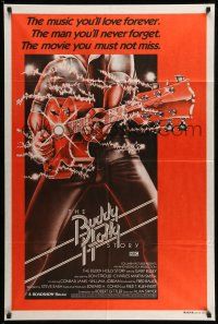9g110 BUDDY HOLLY STORY Aust 1sh '78 Gary Busey great art of electrified guitar, rock 'n' roll!