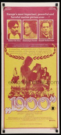 9g123 1900 Aust daybill '77 directed by Bernardo Bertolucci, Robert De Niro, different image!
