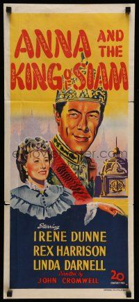 9g131 ANNA & THE KING OF SIAM Aust daybill '46 art of pretty Irene Dunne, Rex Harrison!