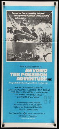 9g147 BEYOND THE POSEIDON ADVENTURE Aust daybill '79 Irwin Allen directed, Kunstler disaster art!
