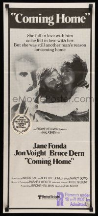 9g176 COMING HOME Aust daybill '78 Jane Fonda, Jon Voight, Bruce Dern, Ashby, Vietnam veterans!