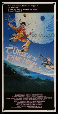 9g178 CURSE OF THE PINK PANTHER Aust daybill '83 David Niven, wacky artwork of parachute!