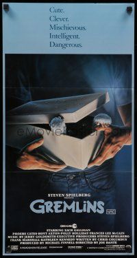 9g208 GREMLINS Aust daybill '84 Steven Spielberg, Joe Dante, great John Alvin artwork!